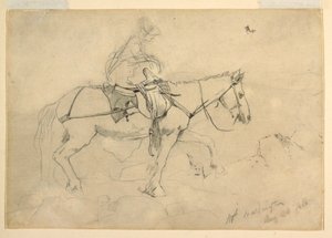 Dessin, étude pour "Bridle Path, White Mountains", 24 août 1868 - Winslow Homer