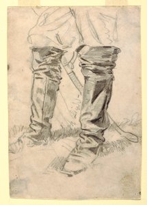 Dessin, étude de bottes d