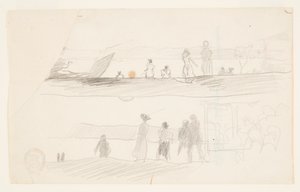 Figures regardant vers une baie - Winslow Homer