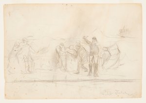 Premier croquis pour "Le Naufrage" - Winslow Homer