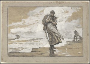 Fille de pêcheur avec un filet, 1882