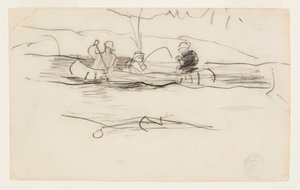 Pêcheur et deux autres hommes dans un canoë - Winslow Homer