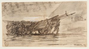 Pêcheurs échouant un bateau, Cullercoats, Angleterre - Winslow Homer