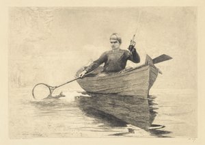 Pêche à la mouche, lac Saranac, 1889 - Winslow Homer