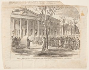 Le général Thomas prêtant serment aux volontaires appelés au service des États-Unis à Washington D.C. - Winslow Homer