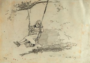 Fille sur une balançoire, 1879 - Winslow Homer