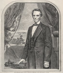 Hon. Abraham Lincoln, né dans le Kentucky, 12 février 1809, 1860 - Winslow Homer
