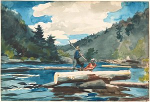 Hudson River, exploitation forestière - Winslow Homer