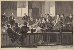 Jurés Écoutant le Conseil, Cour Suprême, Nouvel Hôtel de Ville, New York, publié en 1869