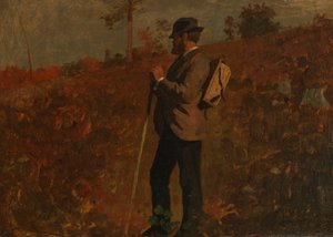 Homme avec un sac à dos
