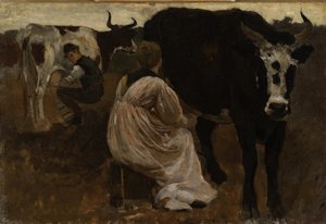 Traite des vaches, 1875