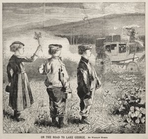 Sur la route du lac George - Winslow Homer