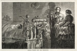 Le Père Noël et ses cadeaux, 1858