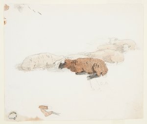 Moutons au repos - Winslow Homer
