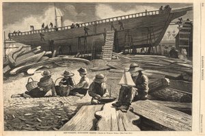 Construction navale, port de Gloucester, de Harper - Winslow Homer