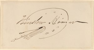 Signature sur palette - Winslow Homer