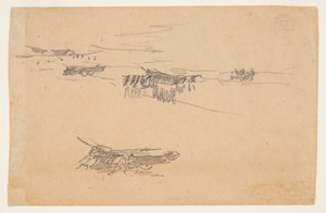 Croquis de doris sur des chariots