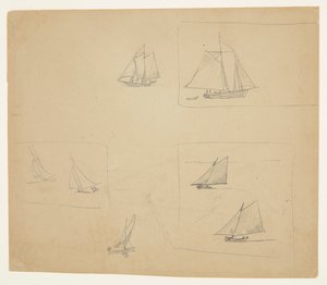 Esquisses de bateaux à voile