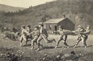 Snap the Whip (gravure sur bois) - Winslow Homer