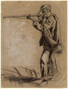 Soldat visant [recto], 1864
