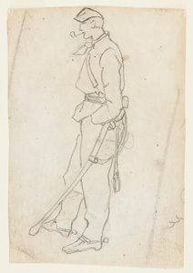Soldat avec épée et pipe