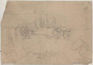 Soldats et canon [verso] - Winslow Homer