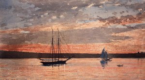 Coucher de soleil à Gloucester - Winslow Homer