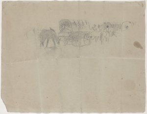 Train de ravitaillement et mules [verso]
