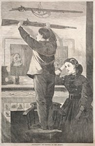 Jour de Thanksgiving - Accrocher le mousquet, 1865 - Winslow Homer