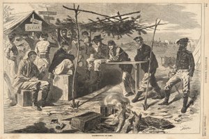 Action de Grâce au Camp, de Harper - Winslow Homer