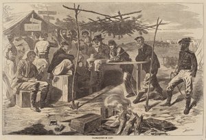 Action de Grâce au Camp, publié en 1862 - Winslow Homer