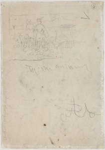Thanksgiving en camp [verso], n.d. - Winslow Homer