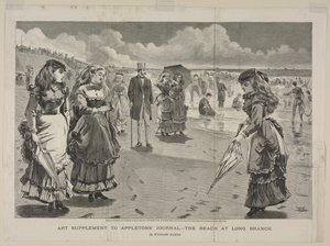La plage de Long Branch, 1869