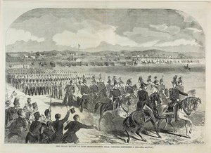 La grande revue au camp Massachusetts, près de Concord - Winslow Homer