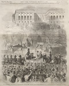 Le cortège inaugural à Washington, passant devant l