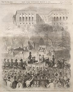Le cortège inaugural à Washington passant la porte des terrains du Capitole, 1861 - Winslow Homer