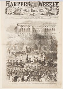 Le cortège inaugural à Washington passant la porte des terrains du Capitole, de Harper