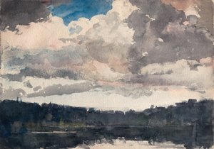 Le bateau solitaire, North Woods Club, Adirondacks - Winslow Homer