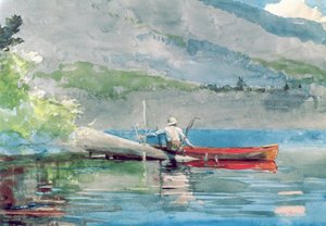 Le canoë rouge, 1884 - Winslow Homer