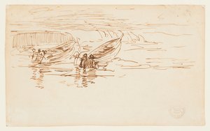 Deux doris en cours de lancement, Angleterre - Winslow Homer