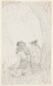 Deux filles assises sur une berge - Winslow Homer
