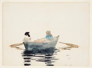 Deux filles dans une barque - Winslow Homer