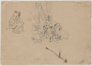 Deux Soldats se Reposant [verso] - Winslow Homer