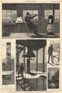 Tour de guet, coin des rues Spring et Varick, New York, de Harper - Winslow Homer