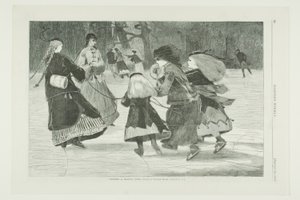 "Hiver" - Scène de patinage