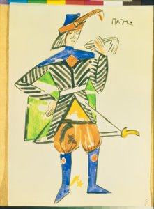 Figurine du page du drame populaire 