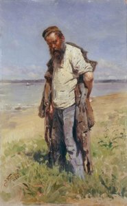 Homme au bord de la rivière
