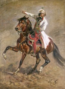Général Tadeusz Kosciuszko (1746-1817) à cheval, esquisse pour 