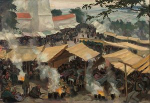La foire à Kawaria Zabrzydowska, Pologne, c.1913 - Wojciech Stanislaw Weiss