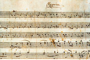 Partition autographe du Requiem, K. 626 par le compositeur autrichien Wolfgang Amadeus Mozart (1756-1791)